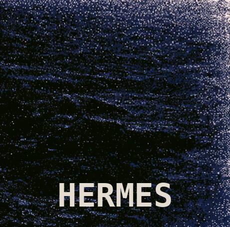 Hermes signal dawn — dark horizon with text