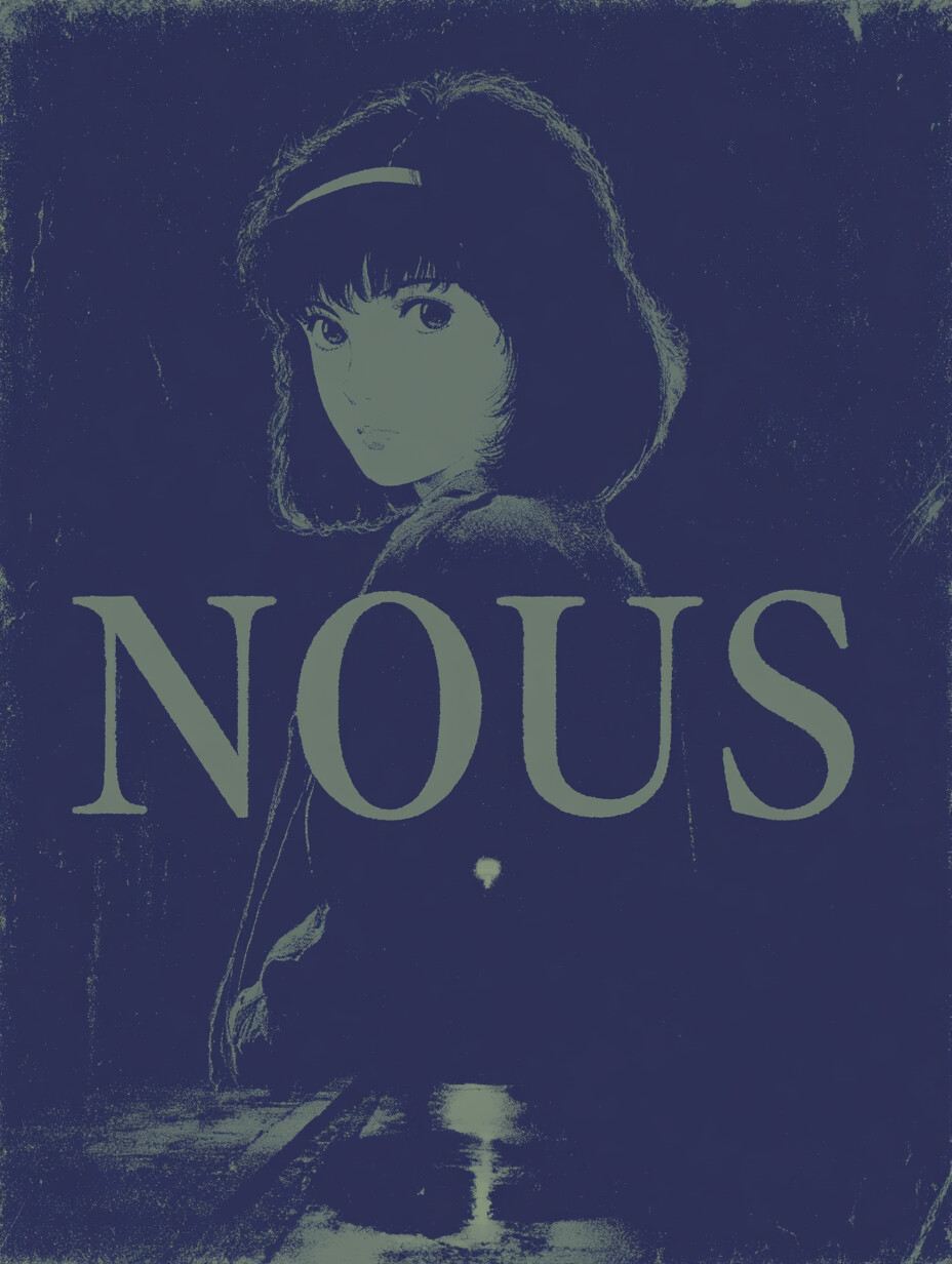 Nous Girl + large NOUS Roman serif banner