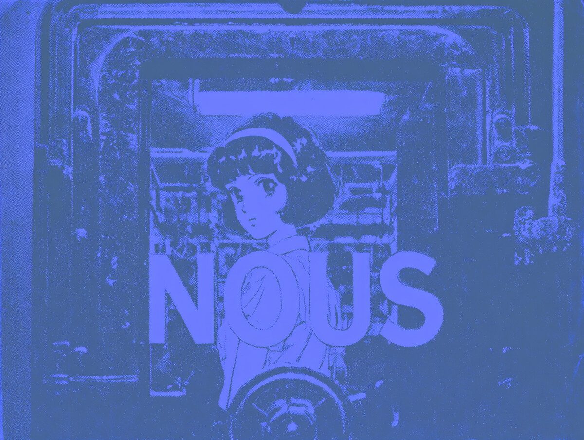 Nous Girl + iron safe — cobalt monochrome