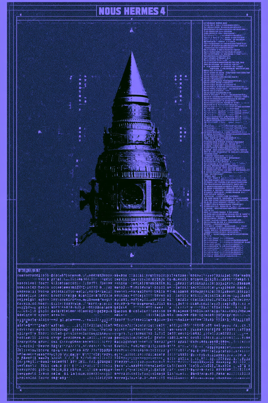NOUS HERMES 4 — model release poster